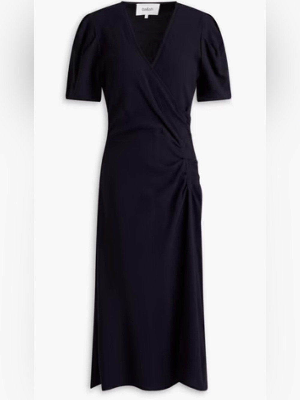 BASH PARIS OYA NAVY BLUE MIDI DRESS